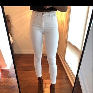 Topshop Jamie High Waist White Jeans